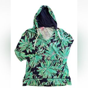 EUC Lilly Pulitzer Wheaton Hoodie Tiger Palm Leaf Sz XS